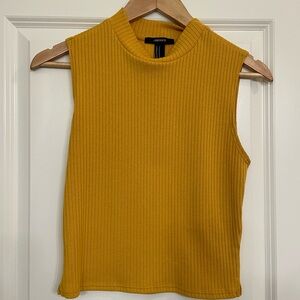 Forever 21 Yellow Ribbed Tank